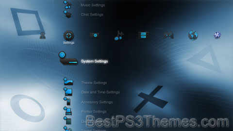 Black and Blue Theme