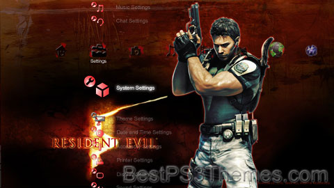 ps3 themes download. Resident Evil 5 PS3 theme by